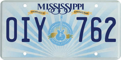 MS license plate OIY762