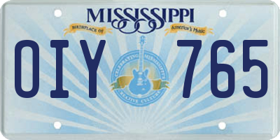 MS license plate OIY765