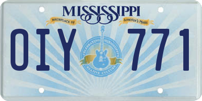 MS license plate OIY771