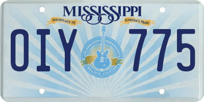 MS license plate OIY775