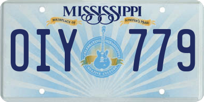 MS license plate OIY779