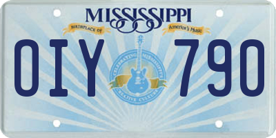 MS license plate OIY790