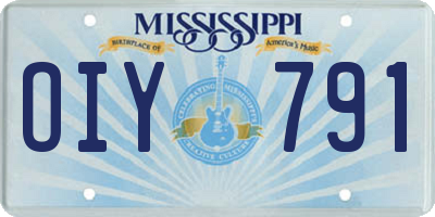 MS license plate OIY791