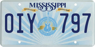 MS license plate OIY797