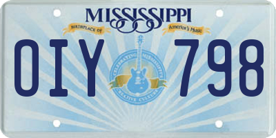 MS license plate OIY798
