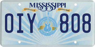 MS license plate OIY808
