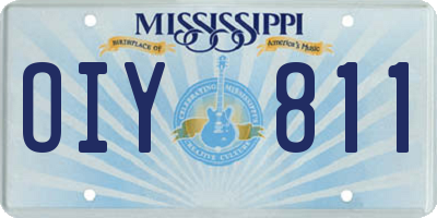 MS license plate OIY811