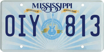 MS license plate OIY813