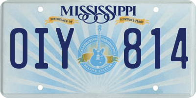 MS license plate OIY814