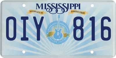 MS license plate OIY816
