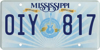 MS license plate OIY817