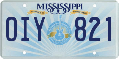 MS license plate OIY821
