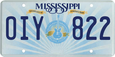 MS license plate OIY822