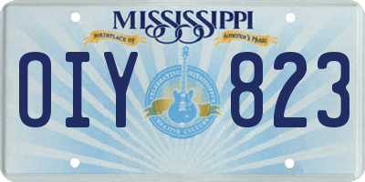 MS license plate OIY823