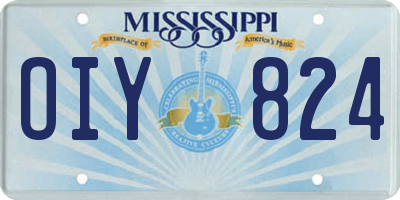 MS license plate OIY824