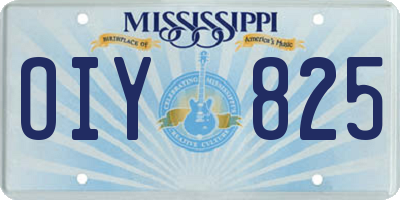 MS license plate OIY825