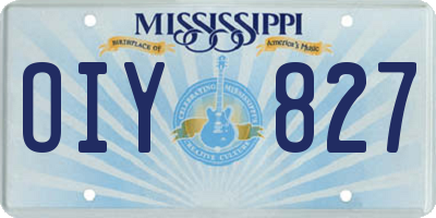 MS license plate OIY827