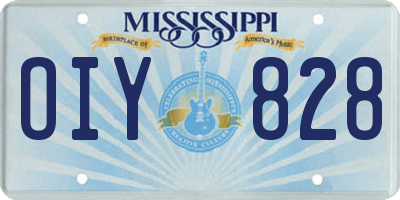 MS license plate OIY828