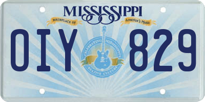 MS license plate OIY829