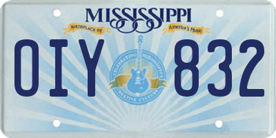 MS license plate OIY832