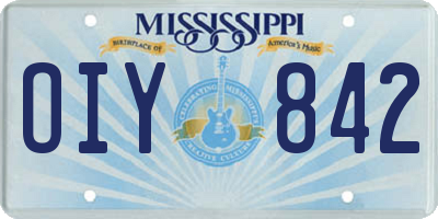 MS license plate OIY842