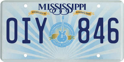 MS license plate OIY846