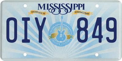 MS license plate OIY849