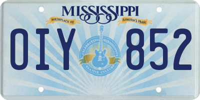 MS license plate OIY852