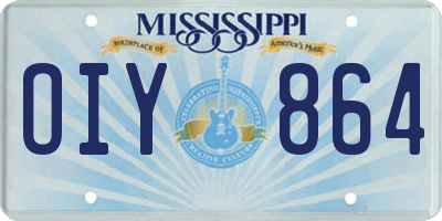 MS license plate OIY864