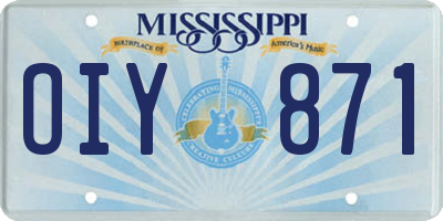 MS license plate OIY871