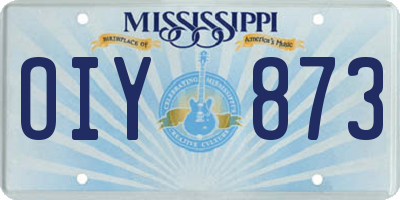 MS license plate OIY873