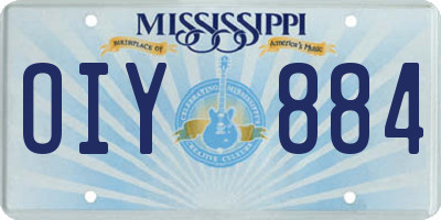 MS license plate OIY884