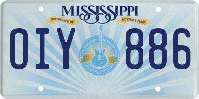 MS license plate OIY886
