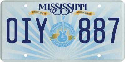 MS license plate OIY887