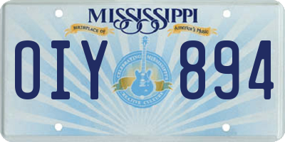 MS license plate OIY894