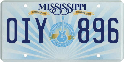 MS license plate OIY896
