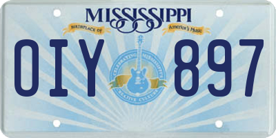 MS license plate OIY897