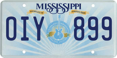 MS license plate OIY899