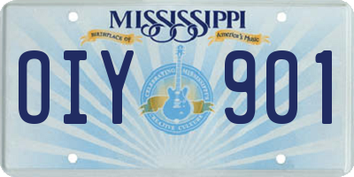 MS license plate OIY901