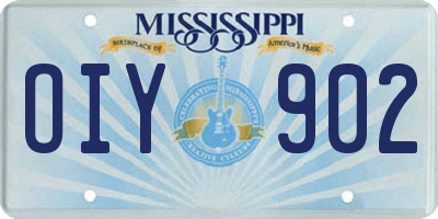 MS license plate OIY902
