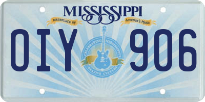MS license plate OIY906