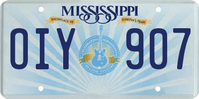 MS license plate OIY907