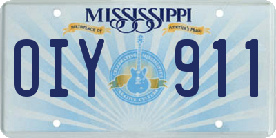 MS license plate OIY911