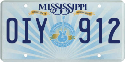 MS license plate OIY912