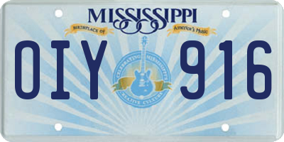 MS license plate OIY916