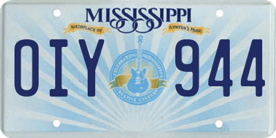 MS license plate OIY944