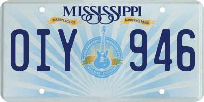 MS license plate OIY946