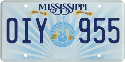 MS license plate OIY955