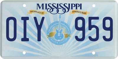 MS license plate OIY959