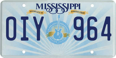 MS license plate OIY964